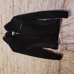 Women's columbia black fleece jacket medium